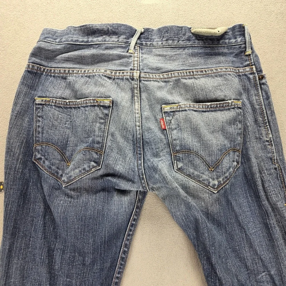 Vintage Levis Blue Star Jeans Mens 32x34 Engineered Zip Fly Honeycomb